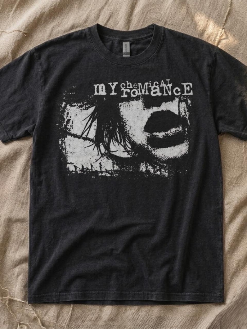 Gildan Black My Chemical Romance Graphic Tee with White Print